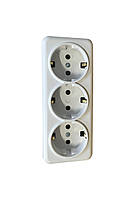 Розетка потрійна зовнішня c з/к Lemur Techno Systems