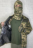 Флісова кофта з підігрівом від PowerBank та термо-підкладкою Omni Heat. Фліска військова армійська. Піксель 48-56, фото 6
