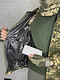 Флісова кофта з підігрівом від PowerBank та термо-підкладкою Omni Heat. Фліска військова армійська. Піксель 48-56, фото 10