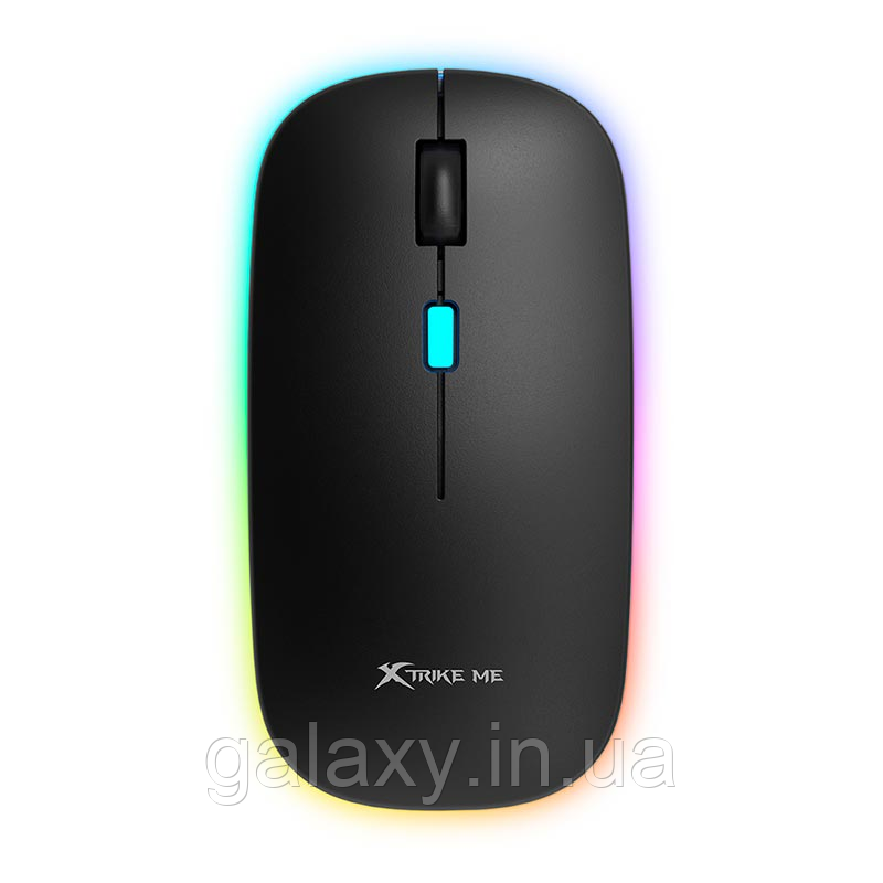 Миша XTRIKE ME бездротова з підсвічуванням RGB GW-113 Black, фото 1