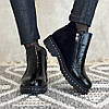 Черевики жіночі замшеві на маленькому підборі, колір чорний, фото 4