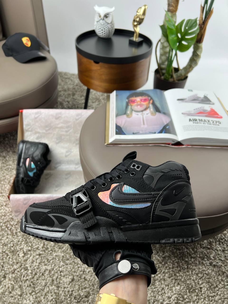 Чоловічі кросівки Nike Air Trainer 1 SP Black Reflective, кеди Найк шкіра текстиль водовідштовхувальний. Чоловіче взуття