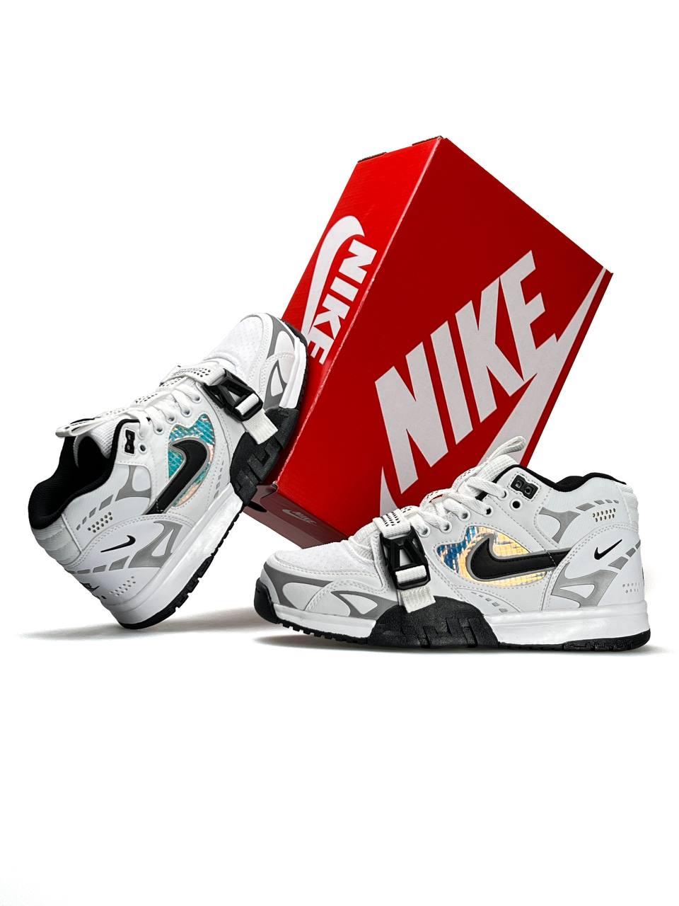 Чоловічі кросівки Nike Air Trainer 1 SP White Black, кеди Найк шкіра текстиль водовідштовхувальний. Чоловіче взуття