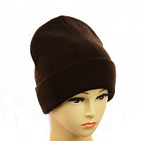 Шапка-лопата "New" без декору шоколад