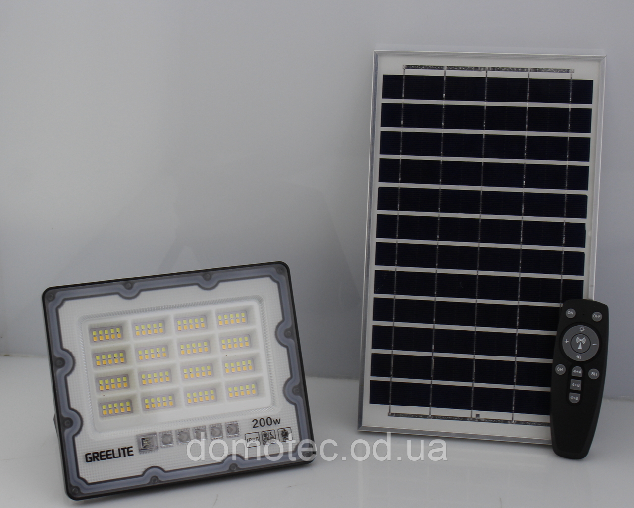 Вуличний ліхтар на стовп із сонячною панеллю 200W JX 007