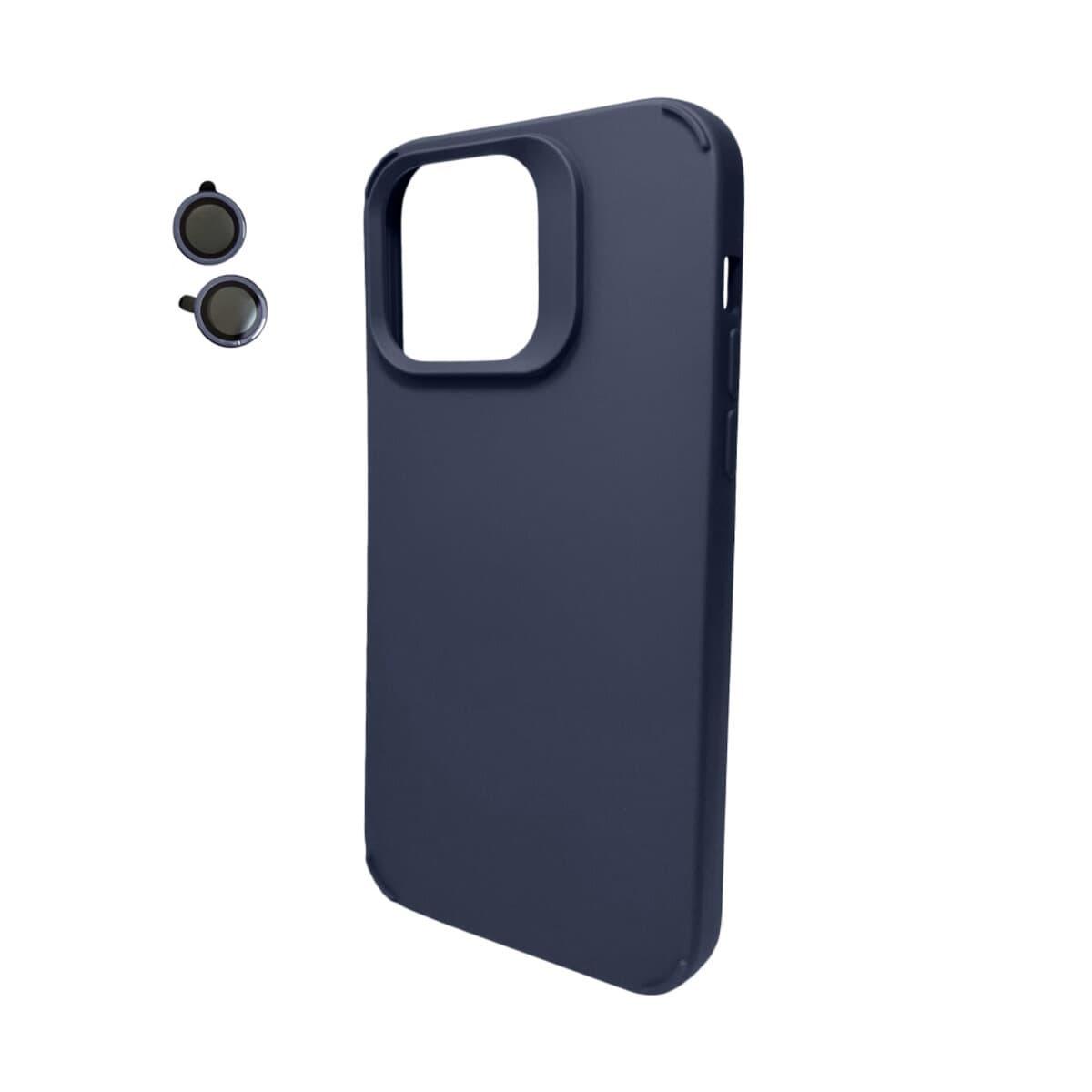 Чохол Cosmic iPhone 15 Silky Cam Protect Deep Blue силіконова накладка