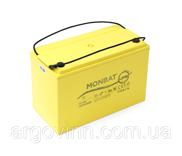 Акумуляторна батарея MONBAT TOP TERMINAL 12UPM3500 AGM 12V/100 Ah, 340x173x220 мм, 35.5 кг