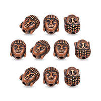 Намистини Сплав Голова Будди 10х9х8 мм 10 шт Колір Мідь