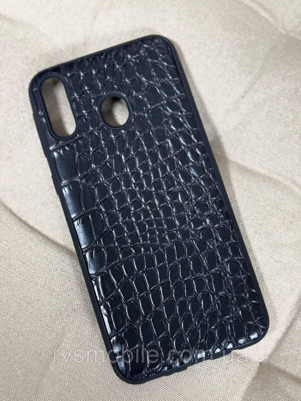 Чохол для Samsung Galaxy M20 - Під шкіру крокодила, Чорний