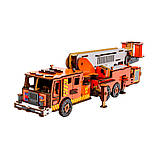 Дерев'яний 3D конструктор "Пожежна машина" Puz-00921, 318 деталей, фото 2