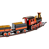 Дерев'яний 3D конструктор "Потяг" Puz-00924, 231 деталь, фото 5