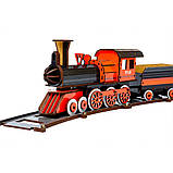 Дерев'яний 3D конструктор "Потяг" Puz-00924, 231 деталь, фото 6