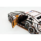 Дерев'яний 3D конструктор "Muscle car GT" Puz-00639, 162 деталі, білий, фото 4
