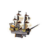 Дерев'яний 3D конструктор "Піратський корабель" Puz-00928, 196 деталей, фото 3
