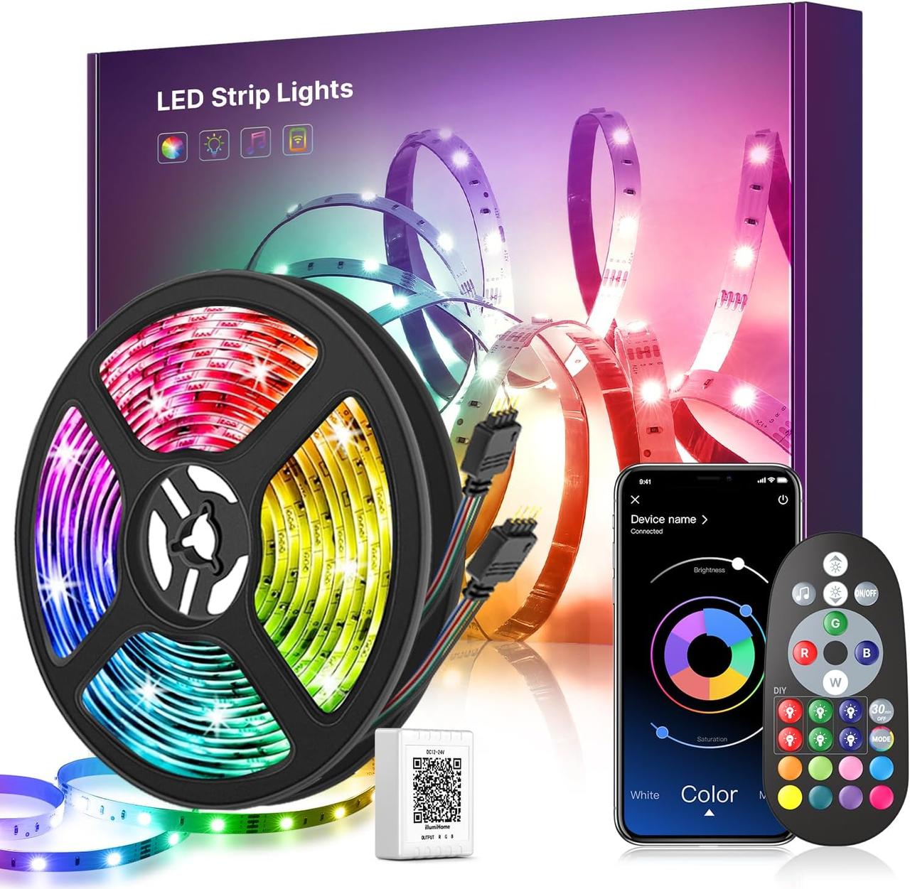 Світлодіодна стрічка 30 м, світлодіодна стрічка Bluetooth RGB, Amazon, Німеччина