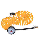 Шланг повітряний VOIN спіральний 7,5 м з манометром/дефлятор/сумка (VP-104), фото 3