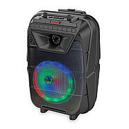 Портативна колонка Bluetooth на акумуляторі з підсвічуванням, мікрофоном та пультом ZQS8121, фото 5