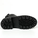 Сапожки чорні жіночі із замком шкіряні з вовною Mida 44261(1Ш) розмір 36, фото 9