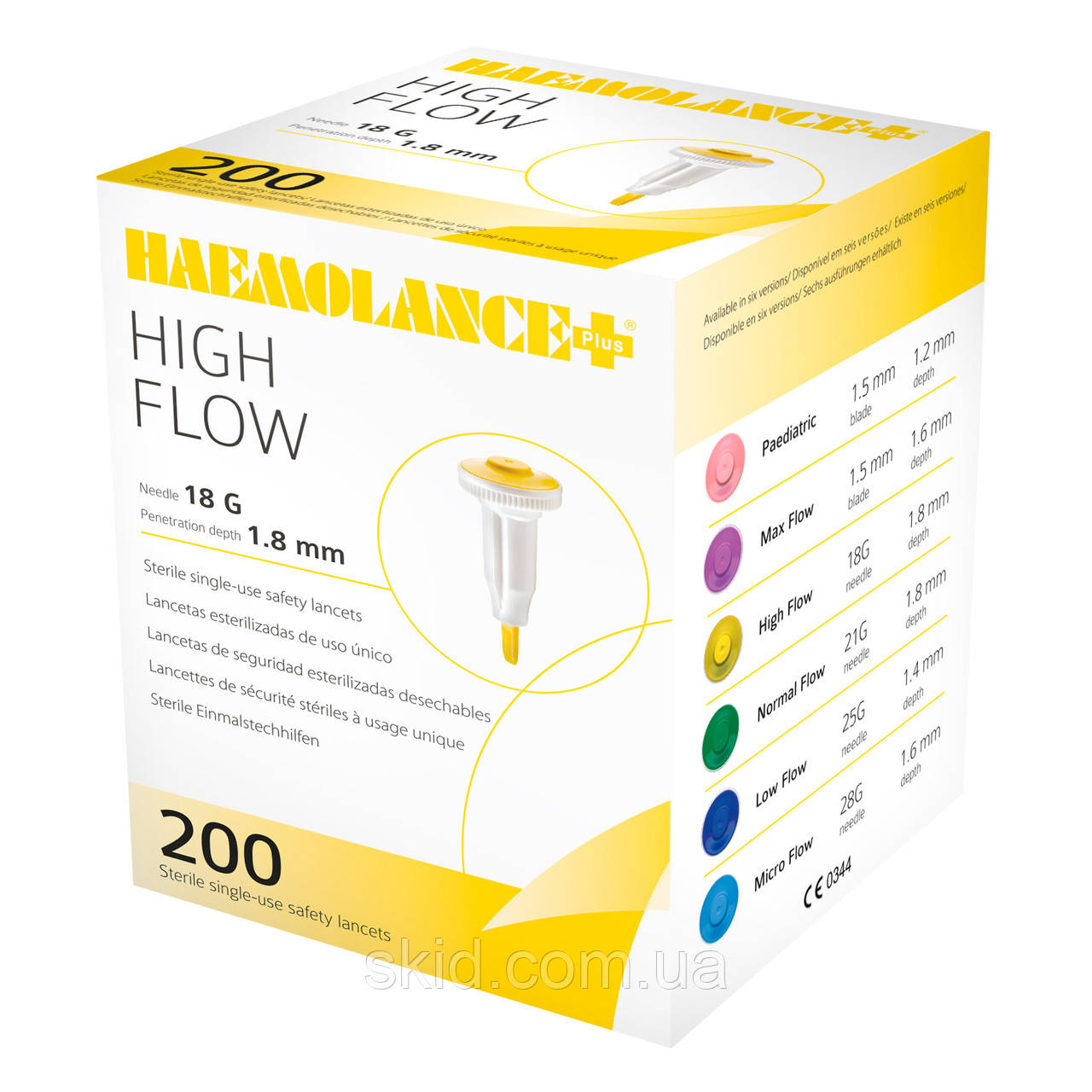 Ланцет HAEMOLANCE Plus HIGH FLOW, голка 18G (поштучно)