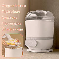 Паровой стерилизатор-сушилка для детских бутылочек 8-в-1 Snow Bear. Мини пароварка и сушка для фруктов