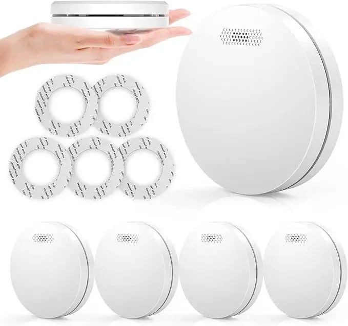 Детектор диму Xindum Smoke Alarm SM11. Пожежна сигналізація із звуковим сигналом 85 дБ, 5 шт.