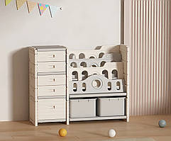 Книжкова полиця + стелаж з контейнерами 2в1 Terrio “Liby”