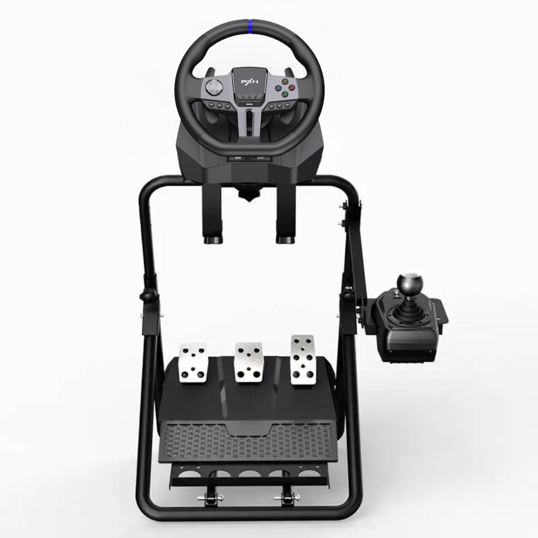 Руль с педалями и коробкой передач PXN V9 GEN2 + Стойка для руля PXN A9, фото 1