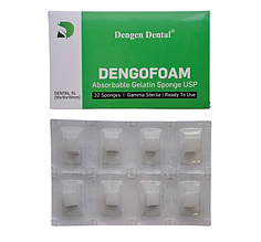 Гемостатична губка Dengofoam 10*10*10 мм 32шт\уп
