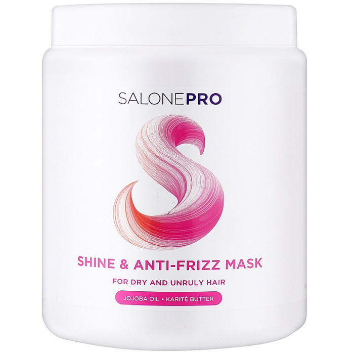 Маска для блиску сухого та неслухняного волосся Unic Salone Pro Shine & Anti-Frizz Mask 1000мл, фото 1