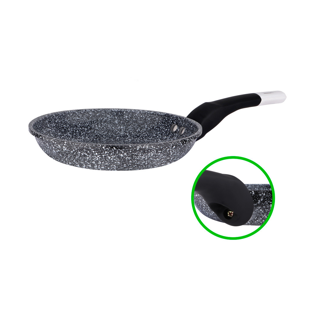 Сковорода алюмінієва D 24 мармур QD-F0324, фото 1