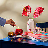 Набір свічників 2од Joy Red Nude Glass, фото 3