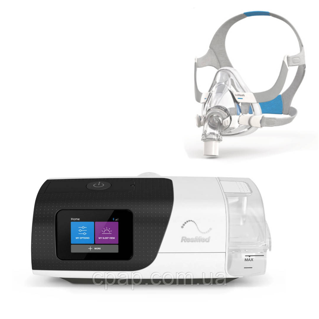 Сіпап апарат ResMed AirSense 11 AutoSet з маскою AirFit F20, фото 1