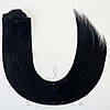 Натуральне Європейське Волосся на Заколках 66 см 160 грам, Чорний №01, фото 4