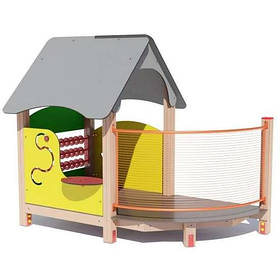 Дитячий ігровий будиночок для вулиці з рахівницею на майданчик або у двір
