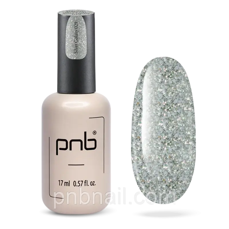 Гель-архітектор Strong Iron Gel  PNB, 029 Silver Galaxy / 17 мл