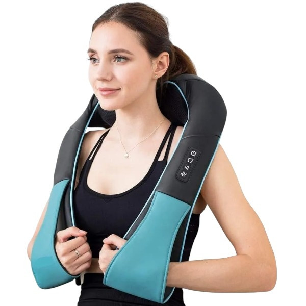 Масажер для спини електричний фізіотерапевтичний Massage Shawl Чорний, фото 1
