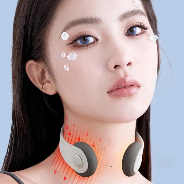 Масажер імпульсний для шиї Neck Massager PR-A09 Сірий