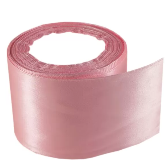 Стрічка атласна 5 см Колір блідо-рожевий