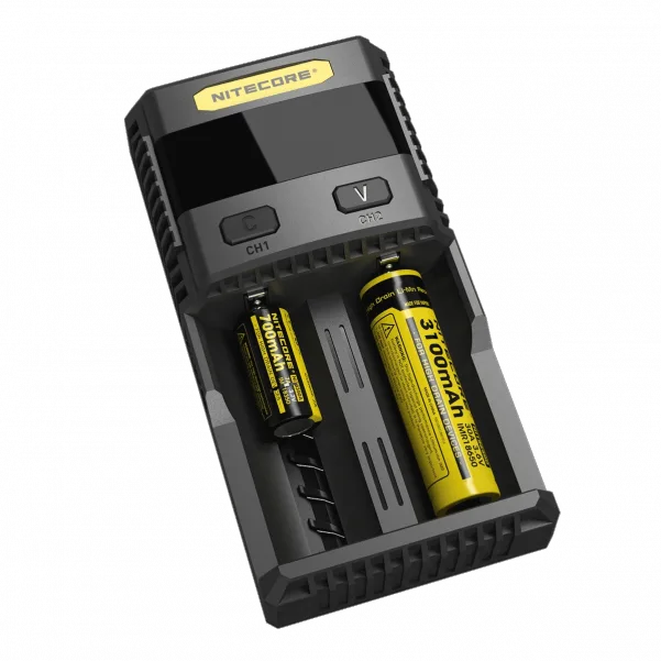 Зарядний пристрій Nitecore SC2 для акумуляторів Li-ion, IMR, LiFePO4, Ni-Mh, Ni-Cd (на 2 порти)