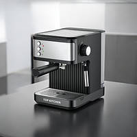 Кавоварка Еспресо зі стимером 1500Вт 15 бар Top Kitchen Tk00215 Чорна
