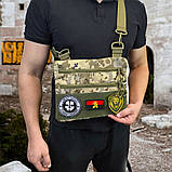 Сумка через плече військова, Чоловіча невеличка сумка месенджер для військових кобура наплічна LR-91, фото 9