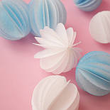 Вафельний декор Slado "Кулі/cфери блакитно-білі" 9 шт., фото 2