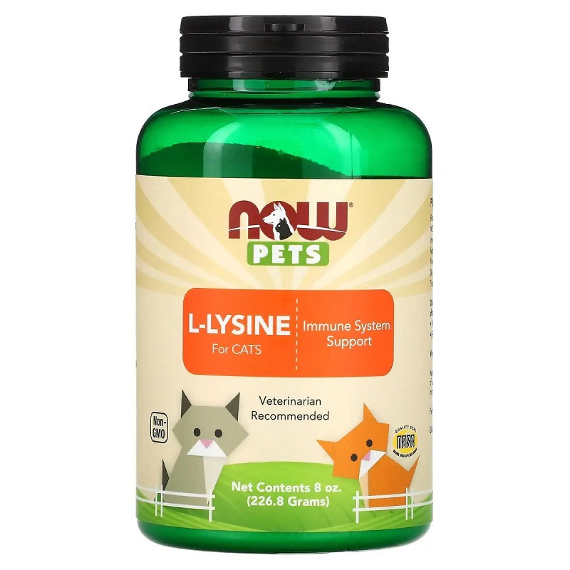 Лізин для кішок L-Lysine Now Foods Now Pets 226,8 г, фото 1