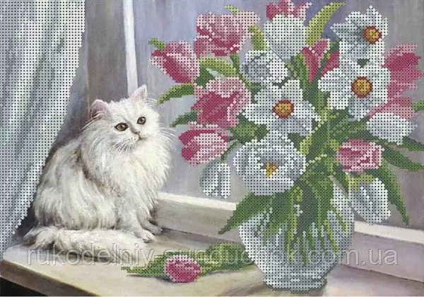 Схема для вишивання бісером ТМ Acorns Весна на віконці А4-К-063, фото 1