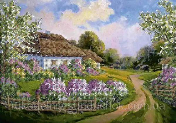 Схема для вишивання бісером ТМ Acorns Весняний пейзаж А4-К-1366, фото 1