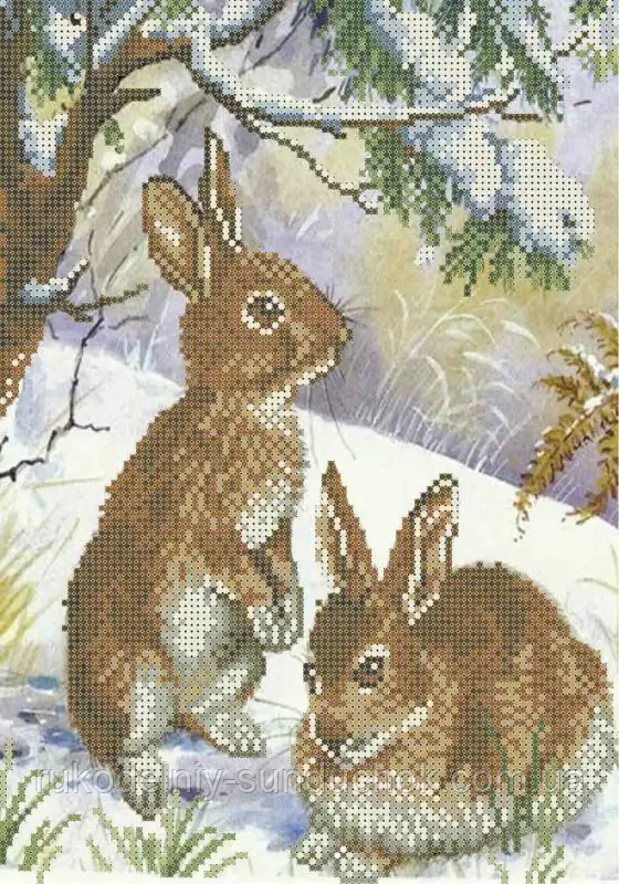 Схема для вишивання бісером ТМ Acorns Взимку у лісі А4-К-184, фото 1