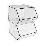 Диспенсер EKOSTAR вертикальний для мармеладов, снеків, горіхів 2 комірки, фото 2