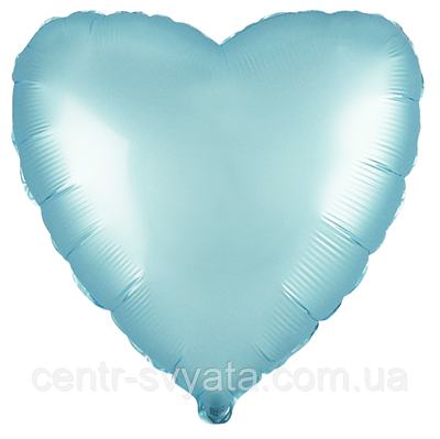 Фольгована кулька Flexmetal 18"(45 см) Серце сатин блакитне