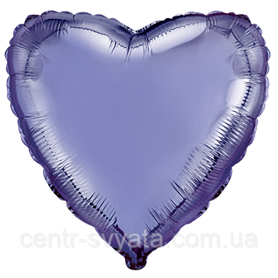 Фольгована кулька Flexmetal 18"(45 см) Серце металік бузкове