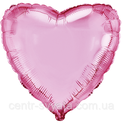 Фольгована кулька Flexmetal 18"(45 см) Серце металік рожеве